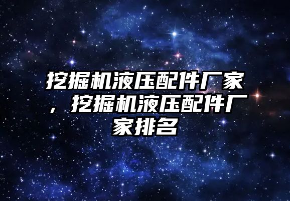 挖掘機(jī)液壓配件廠家，挖掘機(jī)液壓配件廠家排名