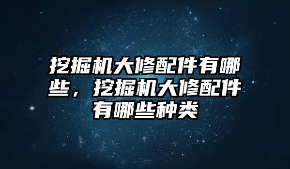 挖掘機大修配件有哪些，挖掘機大修配件有哪些種類