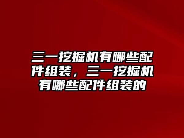 三一挖掘機(jī)有哪些配件組裝，三一挖掘機(jī)有哪些配件組裝的