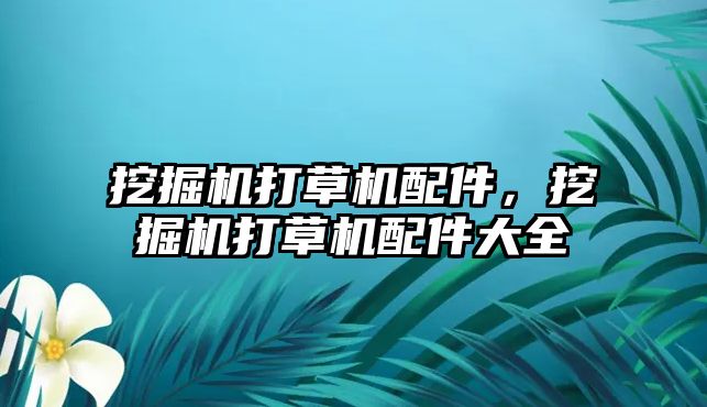 挖掘機打草機配件，挖掘機打草機配件大全