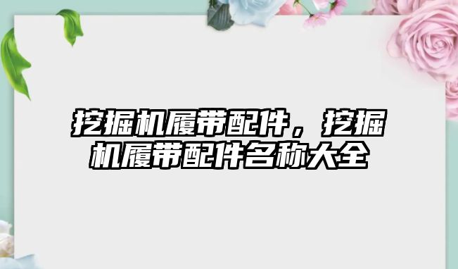 挖掘機(jī)履帶配件，挖掘機(jī)履帶配件名稱大全