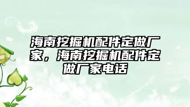 海南挖掘機(jī)配件定做廠家，海南挖掘機(jī)配件定做廠家電話