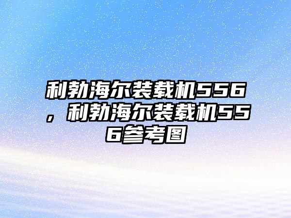 利勃海爾裝載機556，利勃海爾裝載機556參考圖