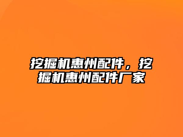 挖掘機(jī)惠州配件，挖掘機(jī)惠州配件廠家