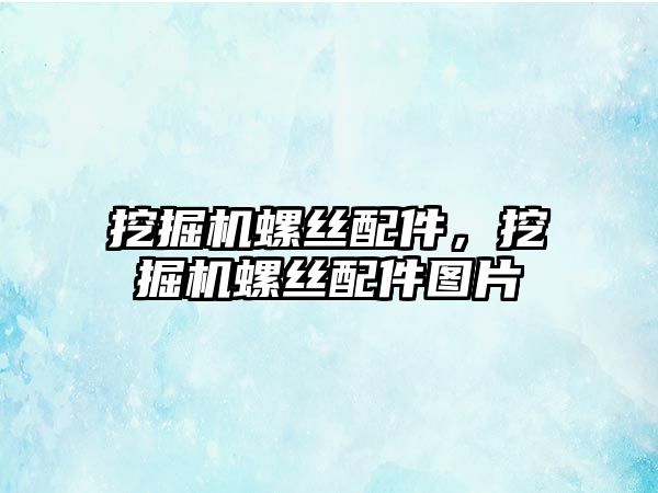 挖掘機螺絲配件，挖掘機螺絲配件圖片