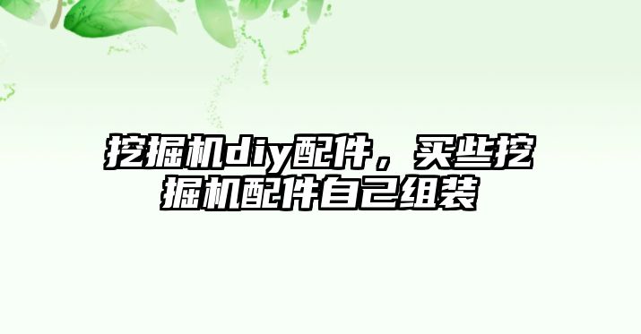 挖掘機(jī)diy配件，買些挖掘機(jī)配件自己組裝