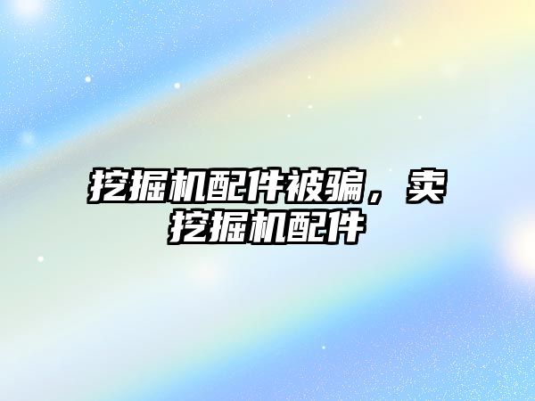 挖掘機配件被騙，賣挖掘機配件