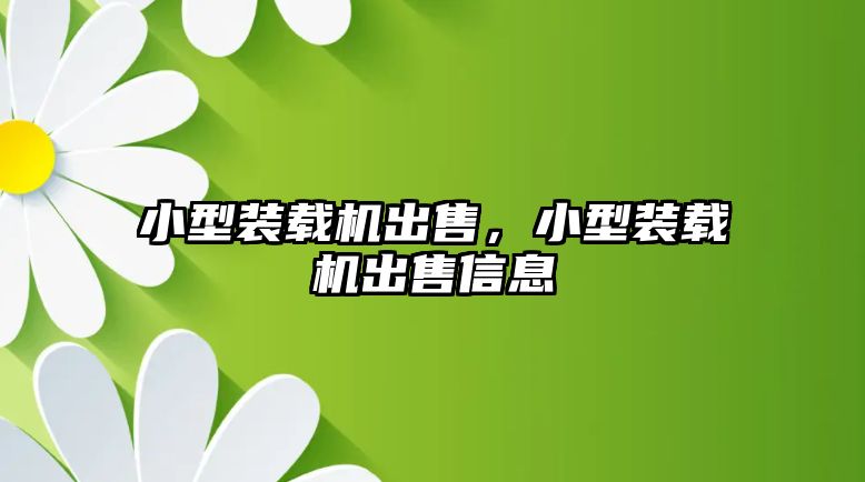 小型裝載機(jī)出售，小型裝載機(jī)出售信息