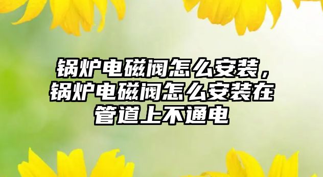 鍋爐電磁閥怎么安裝，鍋爐電磁閥怎么安裝在管道上不通電