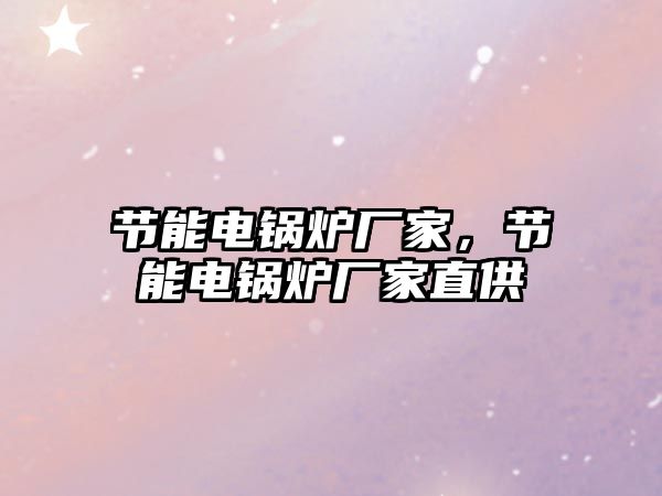 節(jié)能電鍋爐廠家，節(jié)能電鍋爐廠家直供