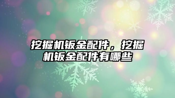 挖掘機(jī)鈑金配件，挖掘機(jī)鈑金配件有哪些