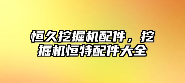 恒久挖掘機(jī)配件，挖掘機(jī)恒特配件大全