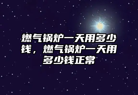 燃氣鍋爐一天用多少錢，燃氣鍋爐一天用多少錢正常