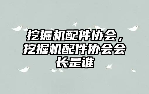 挖掘機配件協(xié)會，挖掘機配件協(xié)會會長是誰