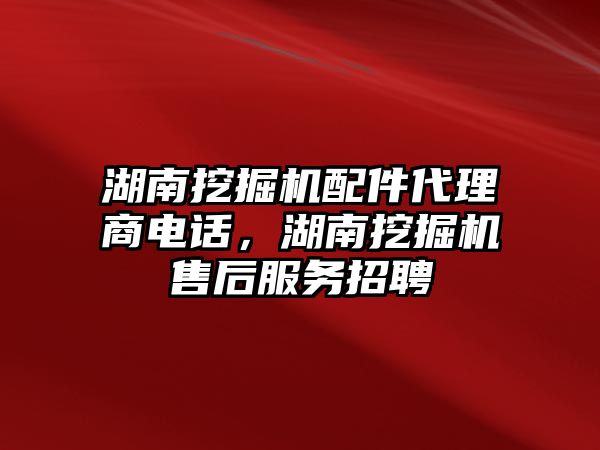 湖南挖掘機(jī)配件代理商電話，湖南挖掘機(jī)售后服務(wù)招聘