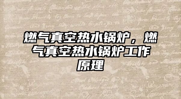 燃?xì)庹婵諢崴仩t，燃?xì)庹婵諢崴仩t工作原理