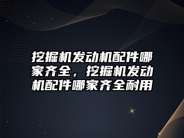 挖掘機發(fā)動機配件哪家齊全，挖掘機發(fā)動機配件哪家齊全耐用
