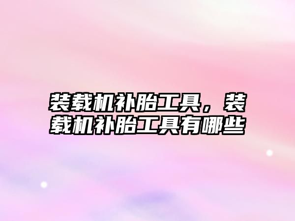 裝載機(jī)補(bǔ)胎工具，裝載機(jī)補(bǔ)胎工具有哪些