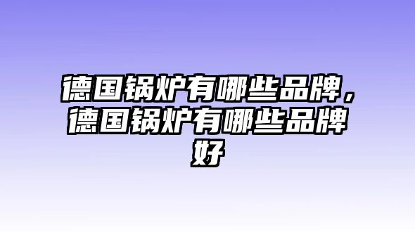 德國鍋爐有哪些品牌，德國鍋爐有哪些品牌好