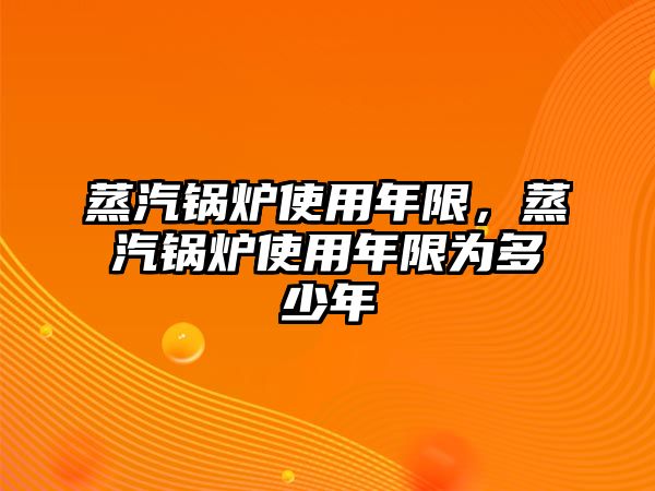 蒸汽鍋爐使用年限，蒸汽鍋爐使用年限為多少年