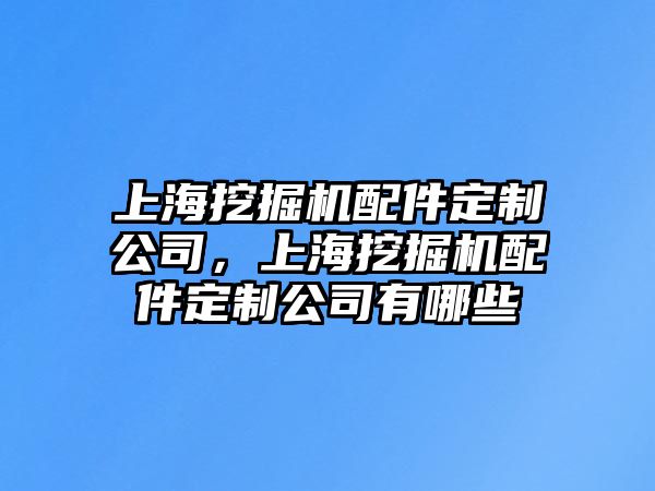 上海挖掘機(jī)配件定制公司，上海挖掘機(jī)配件定制公司有哪些