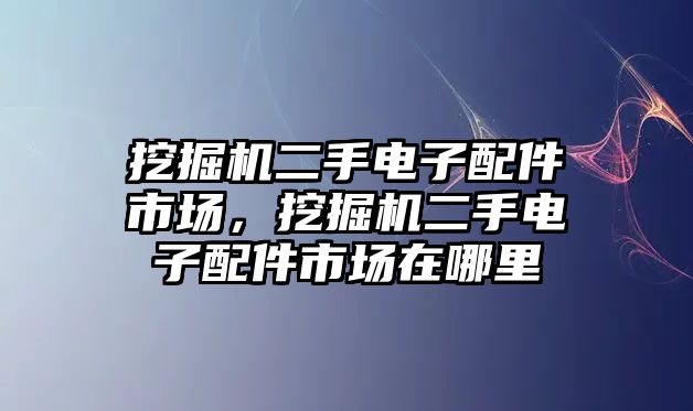 挖掘機二手電子配件市場，挖掘機二手電子配件市場在哪里