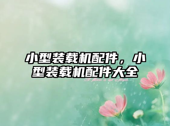 小型裝載機配件，小型裝載機配件大全