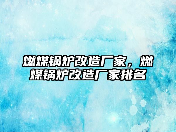 燃煤鍋爐改造廠家，燃煤鍋爐改造廠家排名