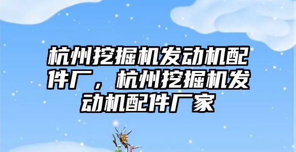 杭州挖掘機(jī)發(fā)動機(jī)配件廠，杭州挖掘機(jī)發(fā)動機(jī)配件廠家