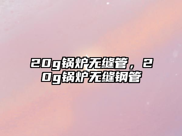 20g鍋爐無縫管，20g鍋爐無縫鋼管