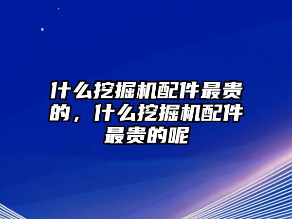 什么挖掘機(jī)配件最貴的，什么挖掘機(jī)配件最貴的呢