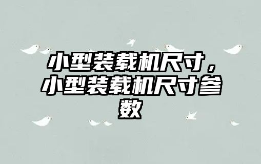 小型裝載機(jī)尺寸，小型裝載機(jī)尺寸參數(shù)