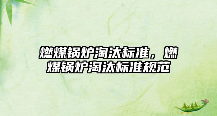 燃煤鍋爐淘汰標(biāo)準(zhǔn)，燃煤鍋爐淘汰標(biāo)準(zhǔn)規(guī)范