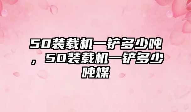 50裝載機(jī)一鏟多少噸，50裝載機(jī)一鏟多少噸煤