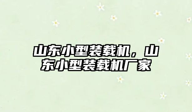 山東小型裝載機(jī)，山東小型裝載機(jī)廠(chǎng)家