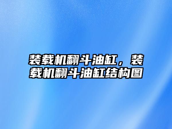 裝載機翻斗油缸，裝載機翻斗油缸結(jié)構(gòu)圖
