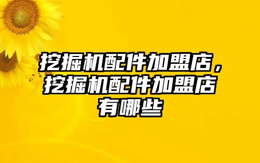 挖掘機配件加盟店，挖掘機配件加盟店有哪些