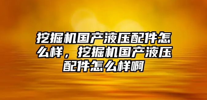 挖掘機(jī)國產(chǎn)液壓配件怎么樣，挖掘機(jī)國產(chǎn)液壓配件怎么樣啊