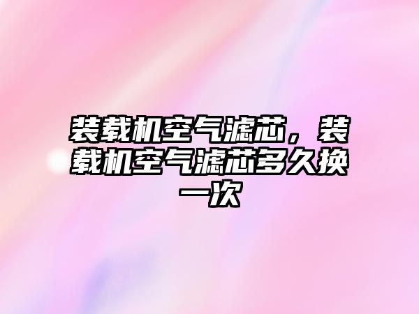 裝載機(jī)空氣濾芯，裝載機(jī)空氣濾芯多久換一次