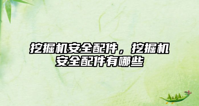 挖掘機安全配件，挖掘機安全配件有哪些