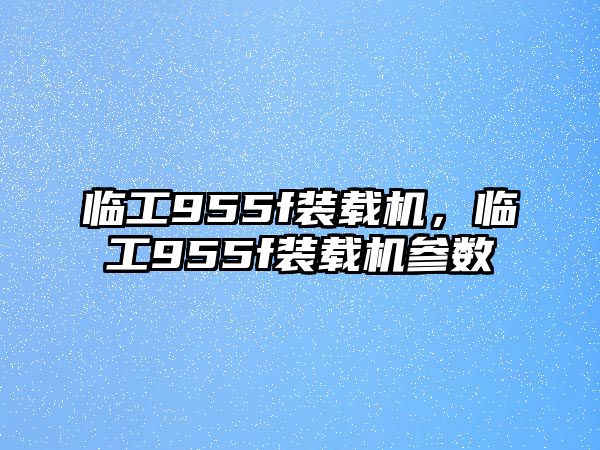 臨工955f裝載機(jī)，臨工955f裝載機(jī)參數(shù)