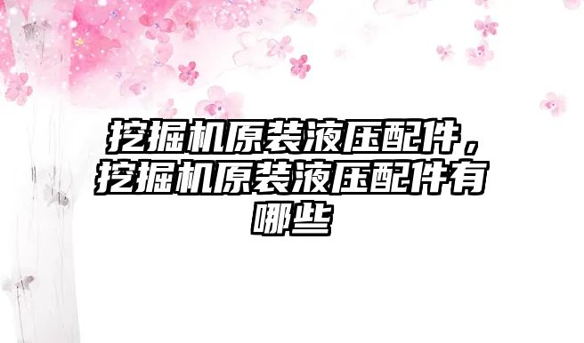 挖掘機(jī)原裝液壓配件，挖掘機(jī)原裝液壓配件有哪些