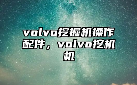 volvo挖掘機(jī)操作配件，volvo挖機(jī)機(jī)