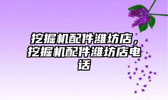 挖掘機(jī)配件濰坊店，挖掘機(jī)配件濰坊店電話