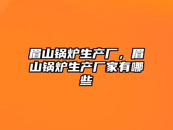 眉山鍋爐生產(chǎn)廠，眉山鍋爐生產(chǎn)廠家有哪些