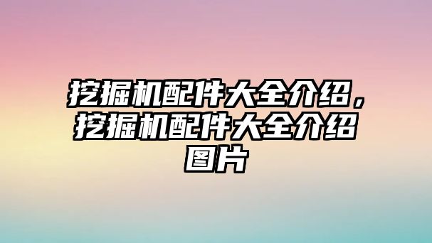挖掘機(jī)配件大全介紹，挖掘機(jī)配件大全介紹圖片