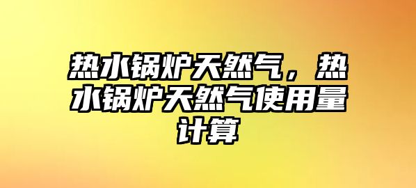 熱水鍋爐天然氣，熱水鍋爐天然氣使用量計算