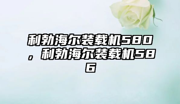 利勃海爾裝載機580，利勃海爾裝載機586