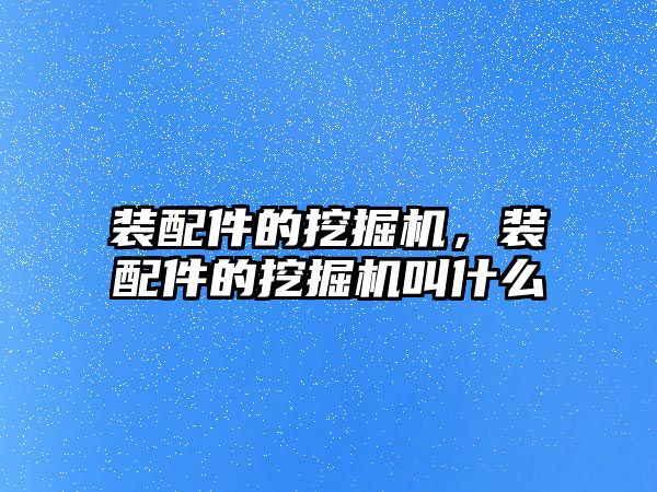 裝配件的挖掘機(jī)，裝配件的挖掘機(jī)叫什么