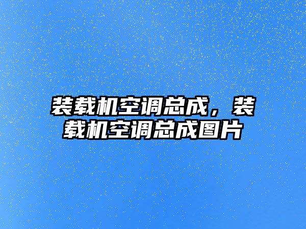 裝載機(jī)空調(diào)總成，裝載機(jī)空調(diào)總成圖片